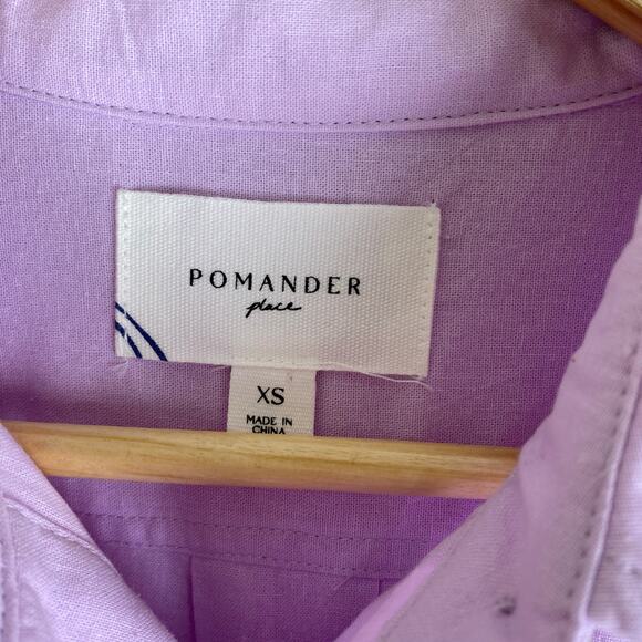 Tuckernuck Meryl Shirt Dress Size XS Lilac Purple Cotton Pomander Place - Picture 11 of 14